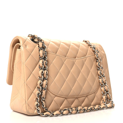 Chanel Lambskin Quilted Medium Double Flap Beige 3 of 15