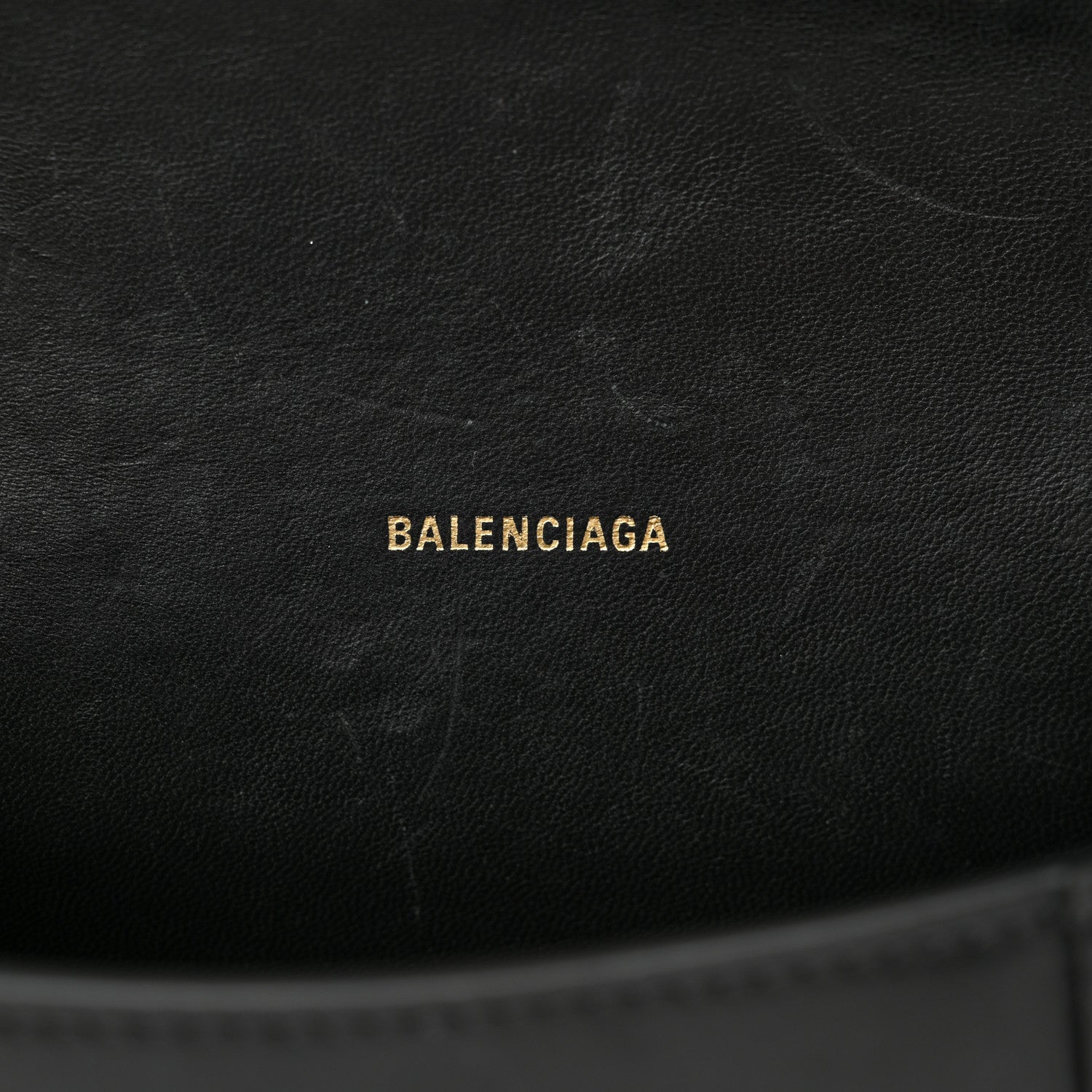 Balenciaga Shiny Box Calfskin Hourglass Top Handle Bag XS Black 6 of 13