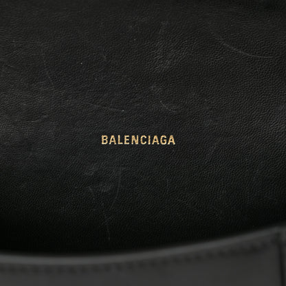 Balenciaga Shiny Box Calfskin Hourglass Top Handle Bag XS Black 6 of 13