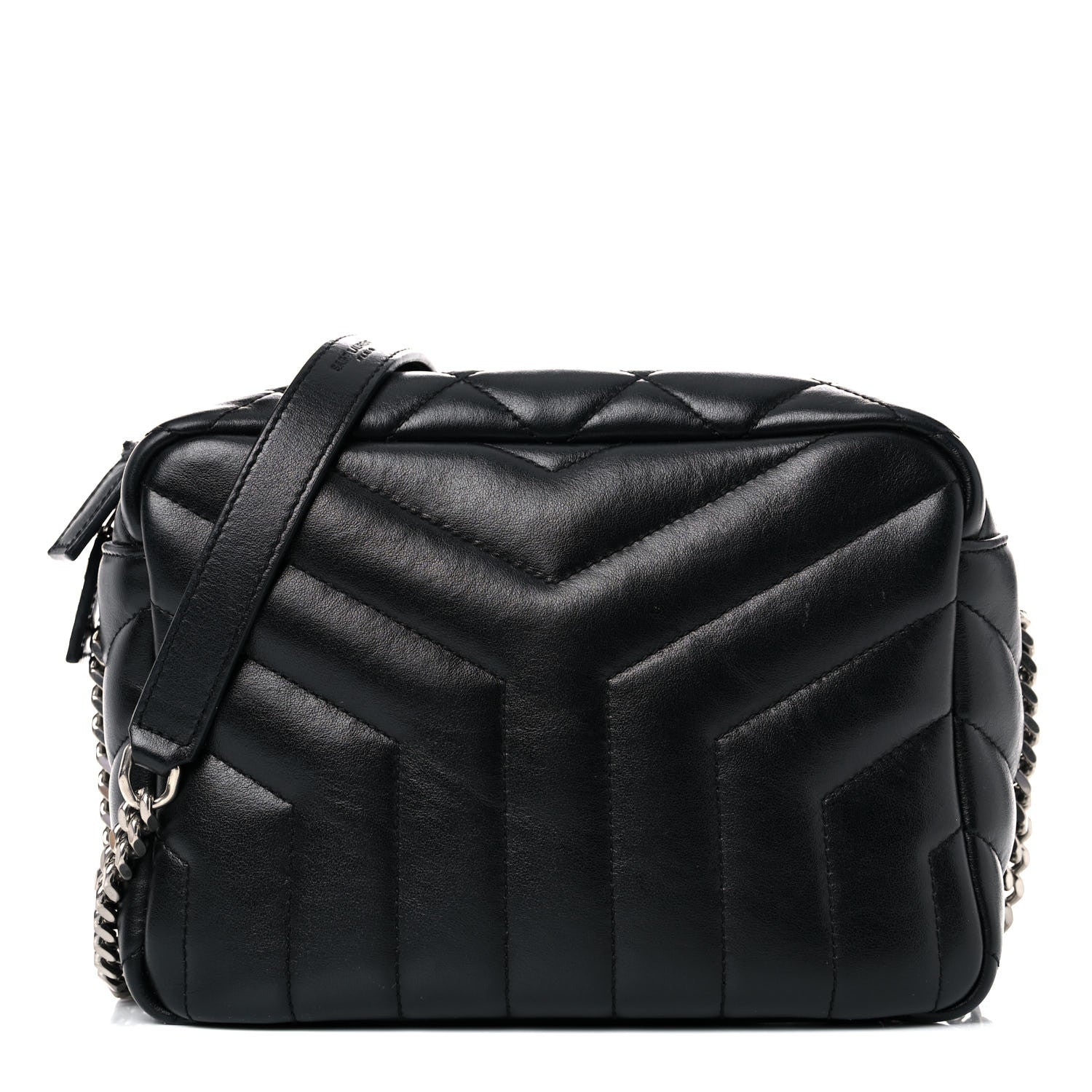 Saint Laurent Calfskin Y Quilted Monogram Small Loulou Bowling Bag Black 1 of 14