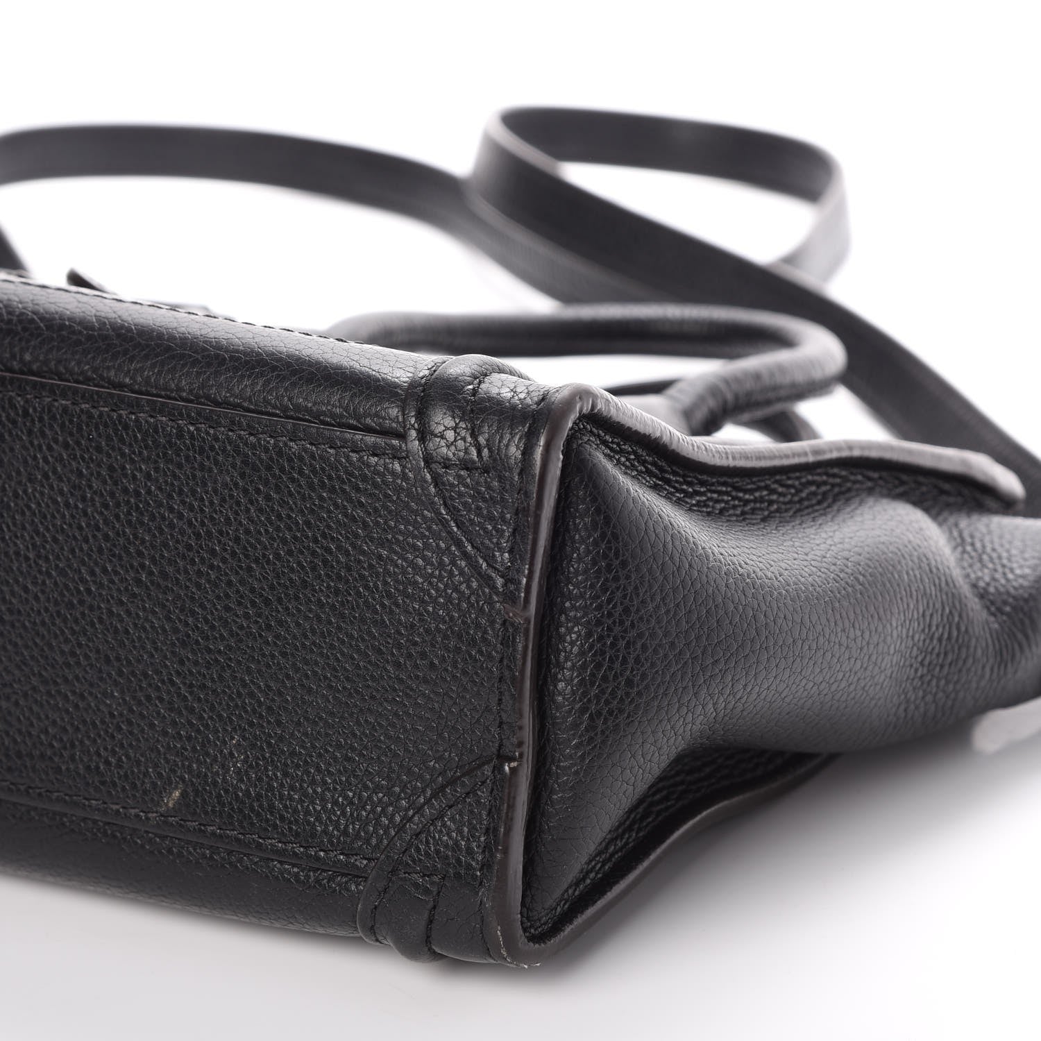 Celine Drummed Calfskin Nano Luggage Black 12 of 15