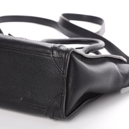 Celine Drummed Calfskin Nano Luggage Black 12 of 15