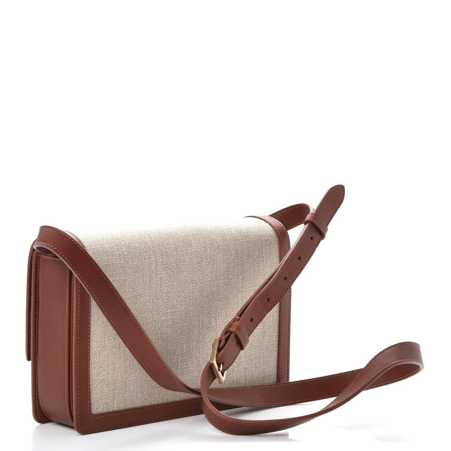 Linen Calfskin Medium Bellechasse Beige Cognac