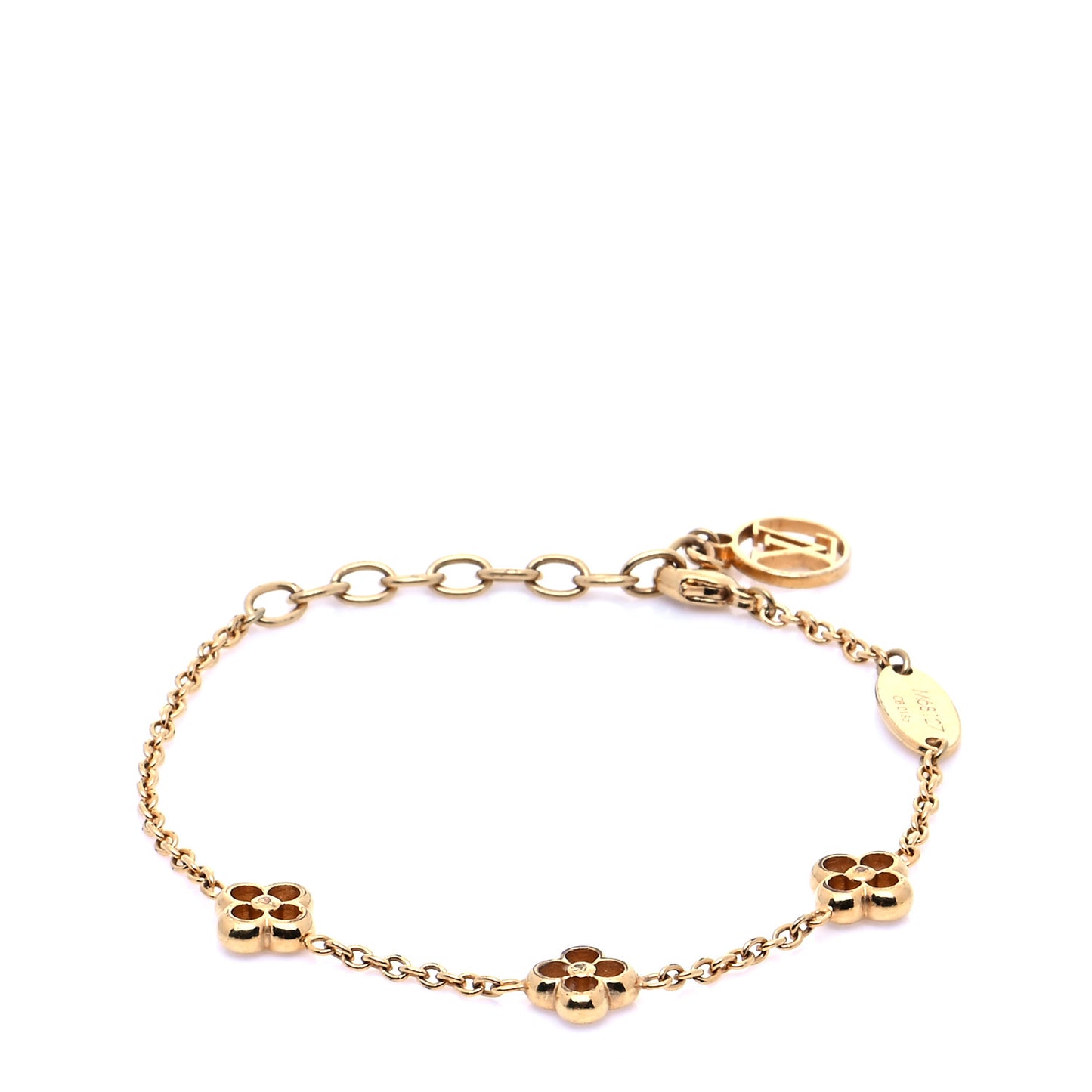 Brass Flower Full Bracelet Gold