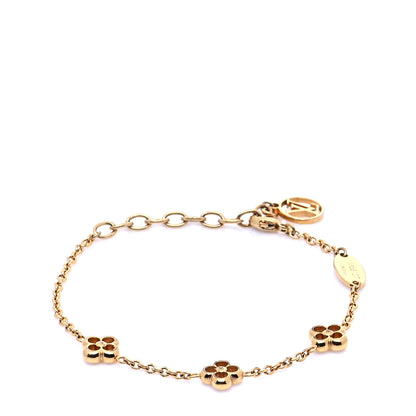Louis Vuitton Brass Flower Full Bracelet Gold 1 of 6