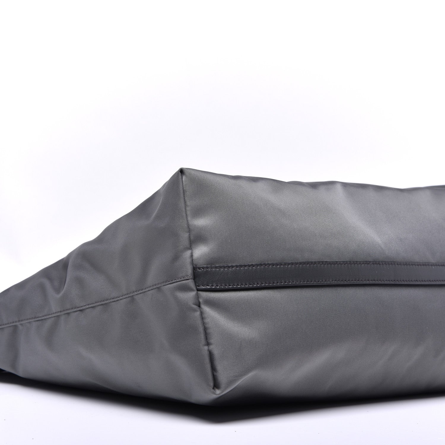 Prada Tessuto Nylon Soft Calf Shopping Tote Ardesia 7 of 8