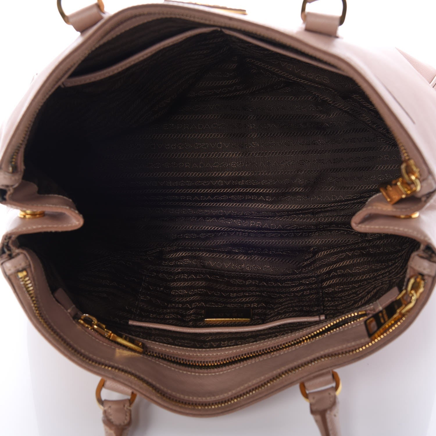 Prada Saffiano Medium Double Zip Tote Cammeo 5 of 18