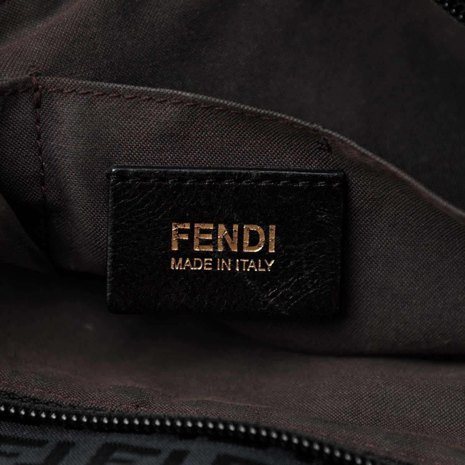 Fendi Zucchino Large Charm Shopping Tote Black 6 of 11