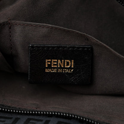 Fendi Zucchino Large Charm Shopping Tote Black 6 of 11