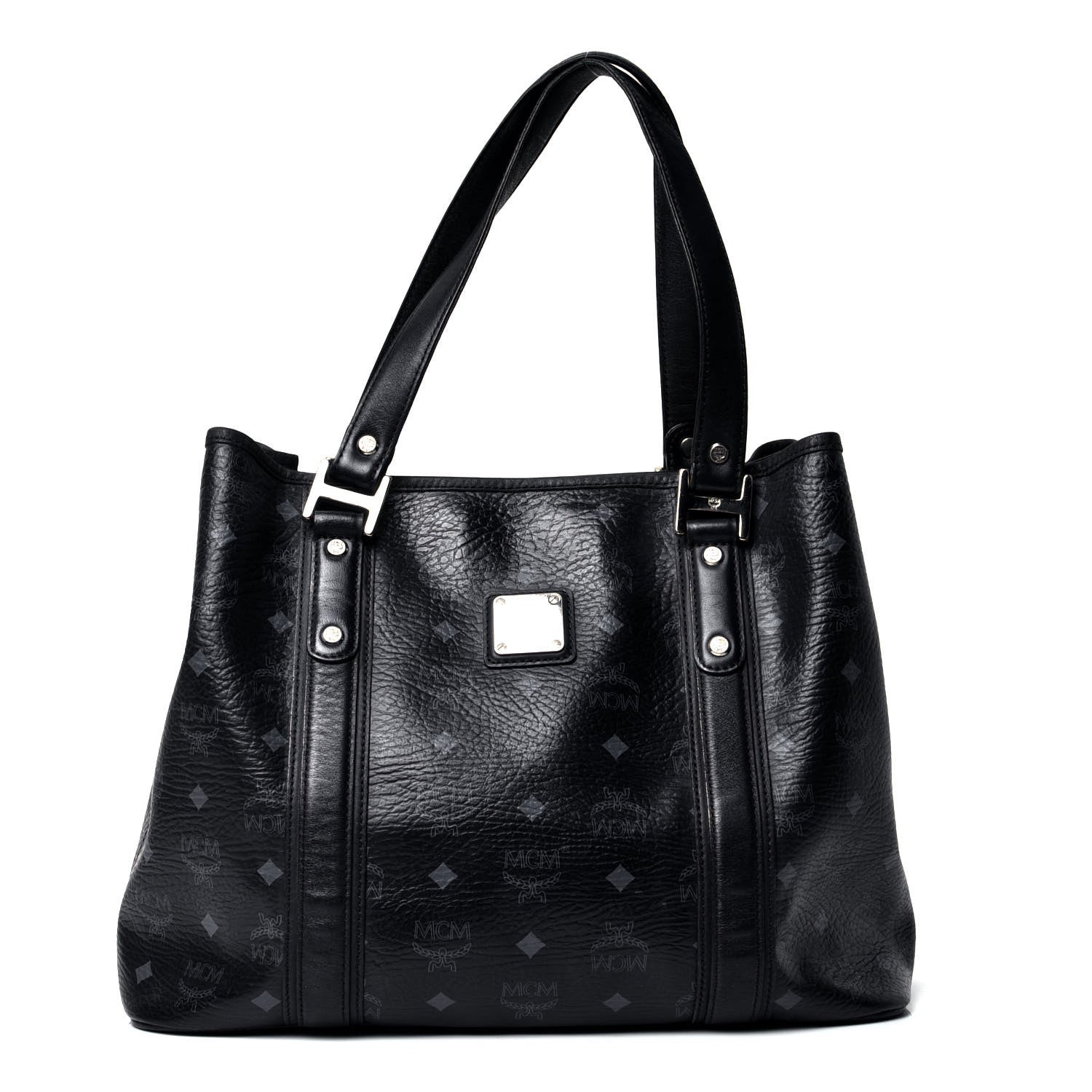 MCM Visetos Shopping Tote Black 1 of 4
