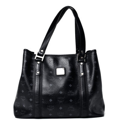 MCM Visetos Shopping Tote Black 1 of 4