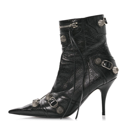 Balenciaga Agneau Arena Cagole 70mm Ankle Boots 37 Black 1 of 8