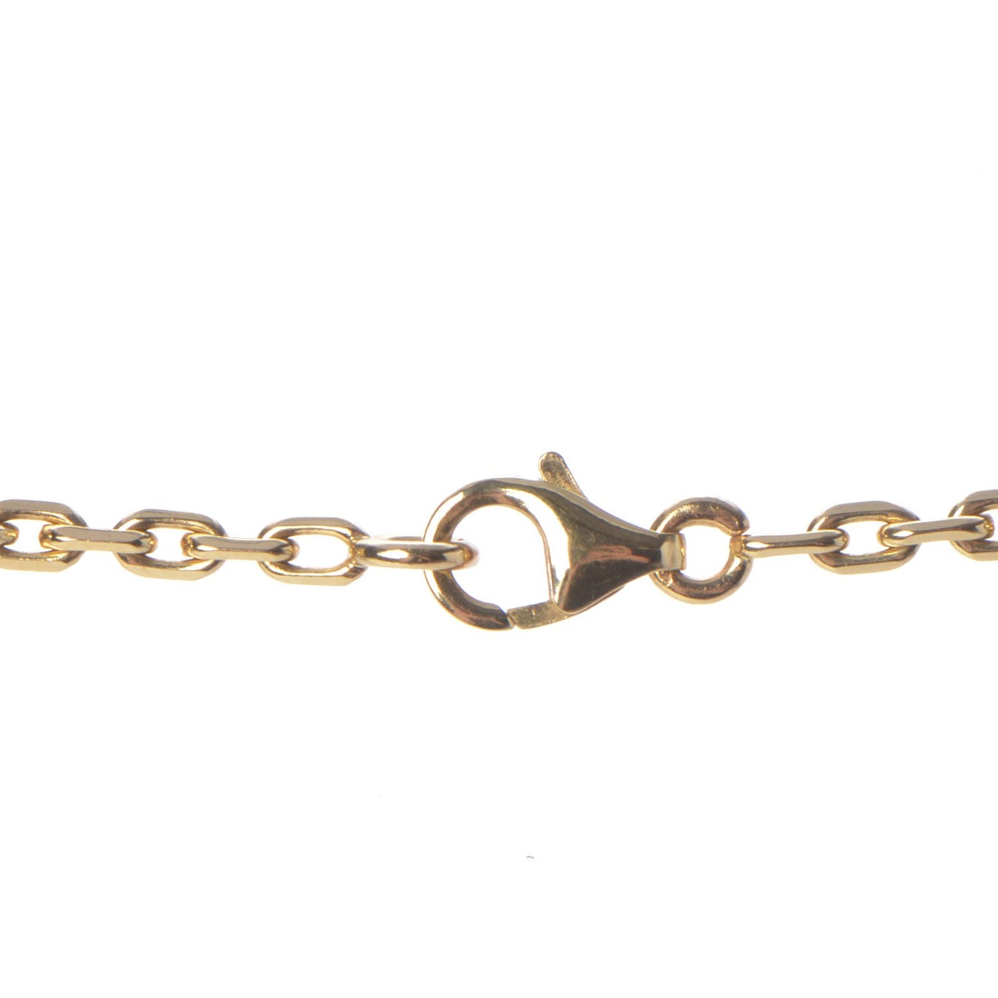 18K Yellow Gold Mother of Pearl 10 Motifs Vintage Alhambra Necklace