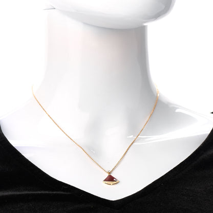 Bulgari 18K Rose Gold Diamond Carnelian Divas' Dream Pendant Necklace 2 of 8