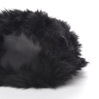 Saint Laurent Shearling Anja Bucket Bag Black 9 of 9