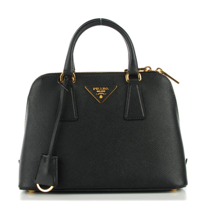 Prada Saffiano Vernice Mini Promenade Tote Black 1 of 10