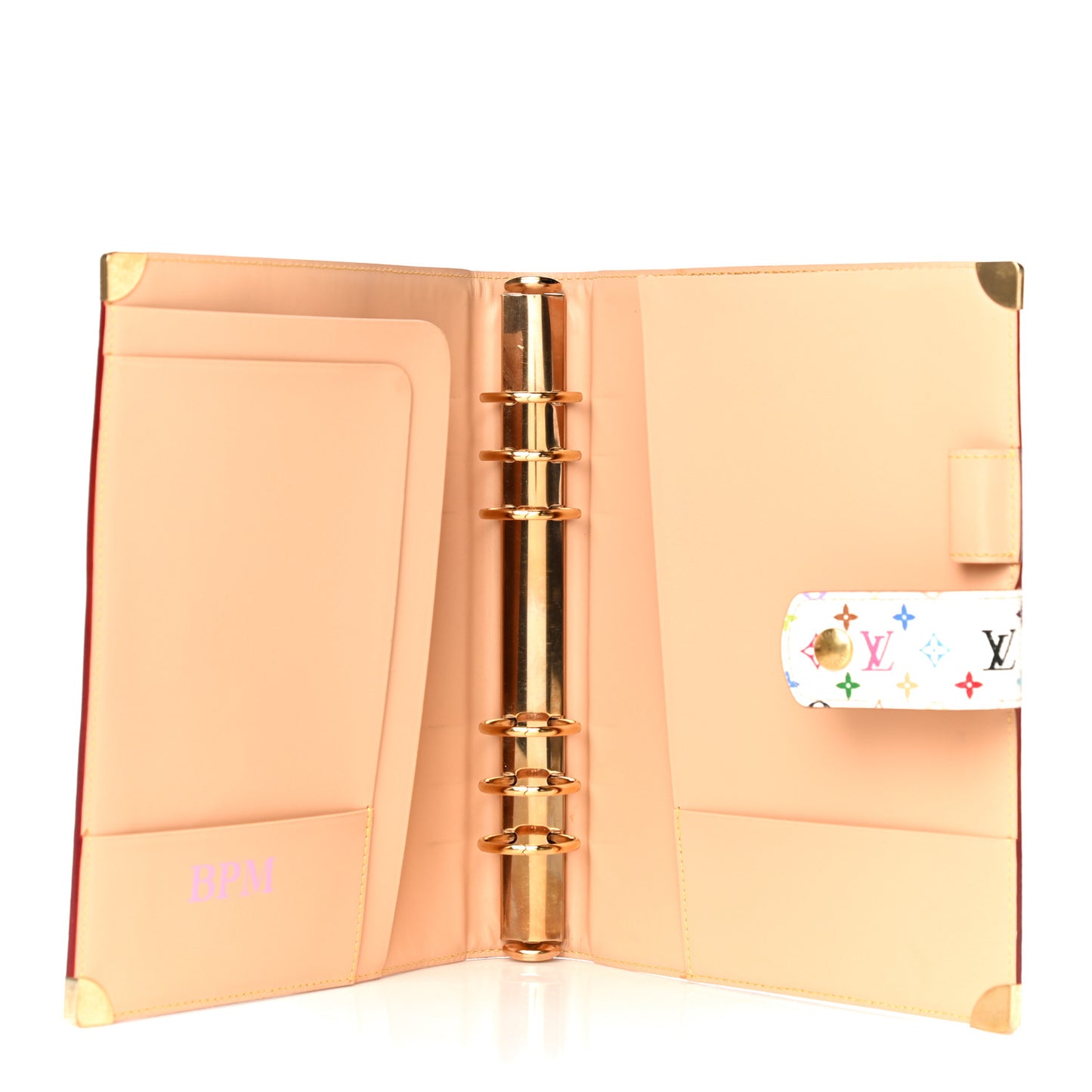 Monogram Multicolor Large Ring Agenda Cover White