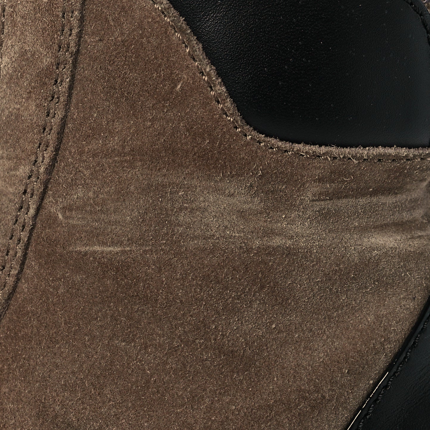 Suede Calfskin Monogram Laureate Platform Desert Boots 35.5 Taupe