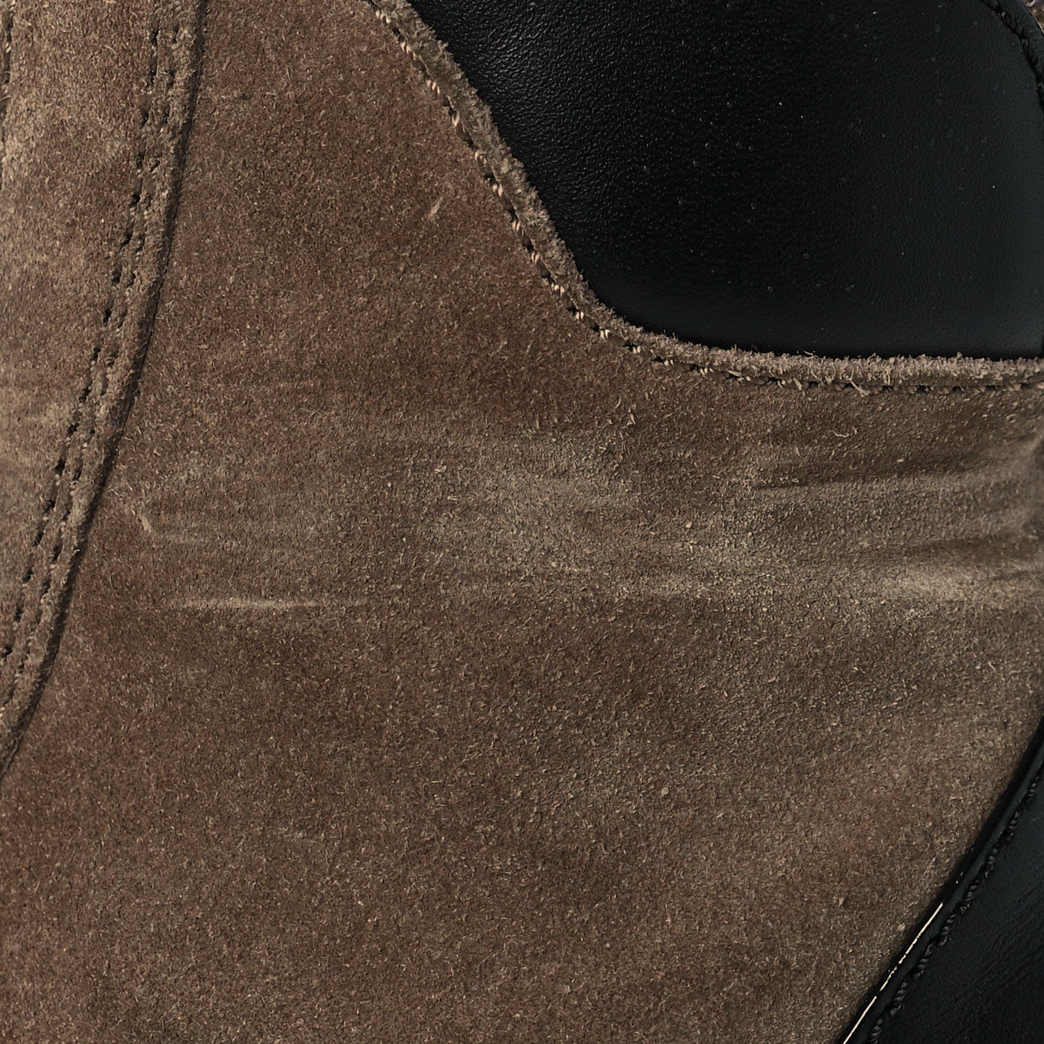 Louis Vuitton Suede Calfskin Monogram Laureate Platform Desert Boots 35.5 Taupe 13 of 19