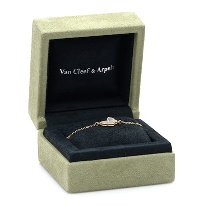Van Cleef & Arpels 18K Yellow Gold Mother of Pearl Sweet Alhambra Butterfly Bracelet 4 of 4