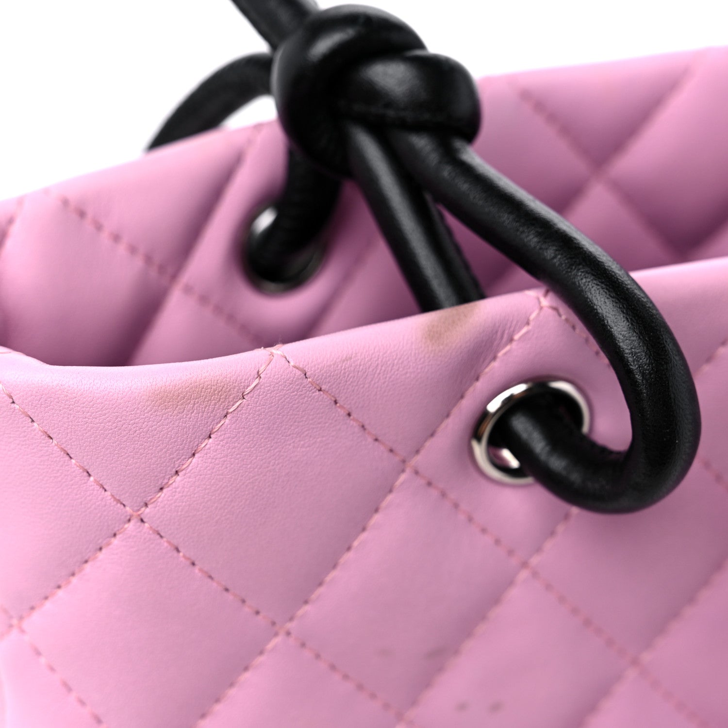 Chanel Calfskin Quilted Small Cambon Tote Pink Black 10 of 14