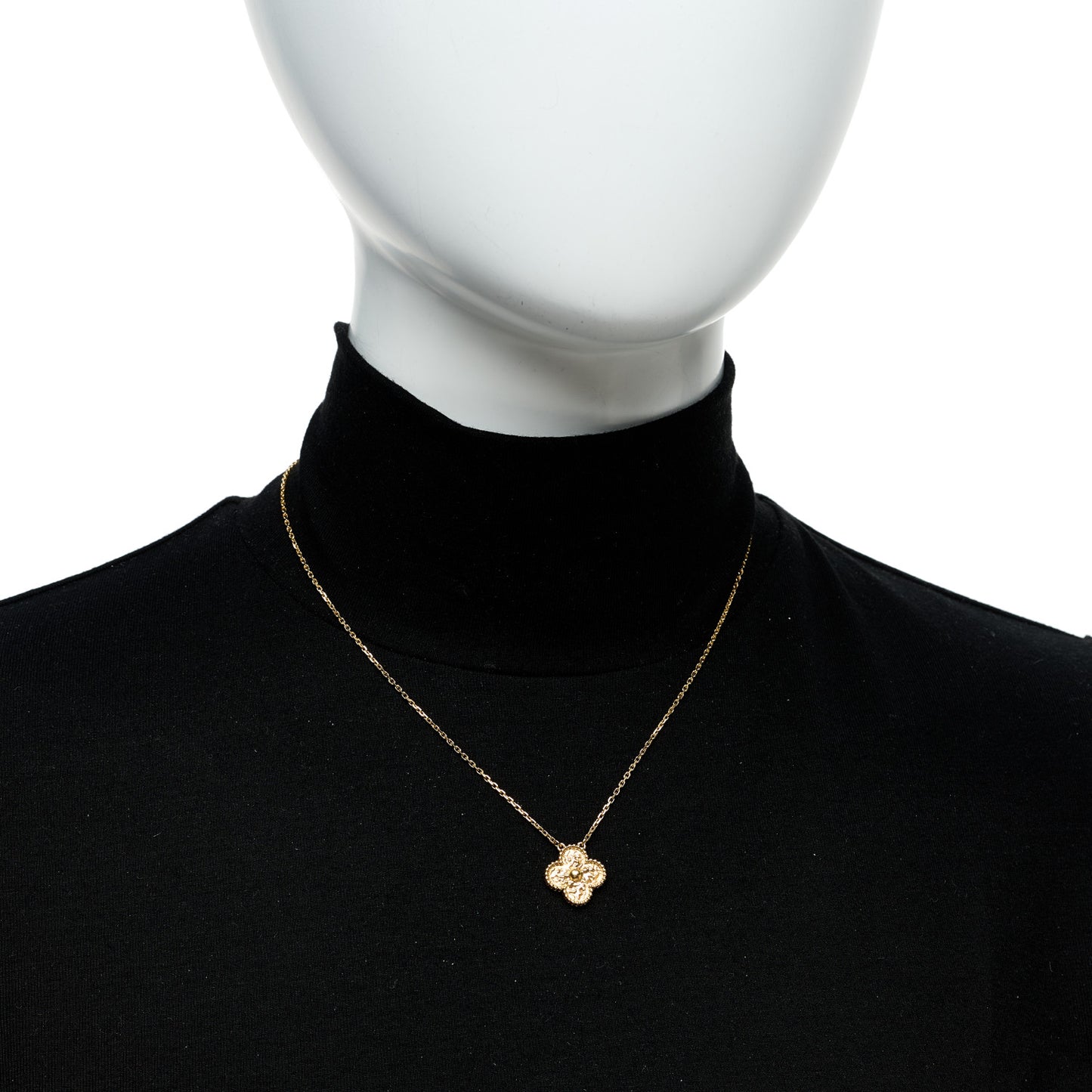 18K Yellow Gold Vintage Alhambra Pendant Necklace