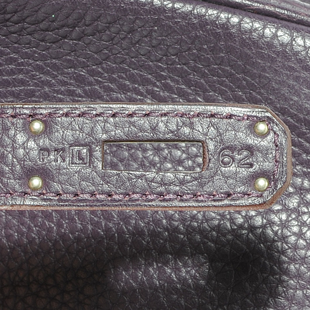Hermes Taurillon Clemence Birkin 35 Raisin 9 of 10