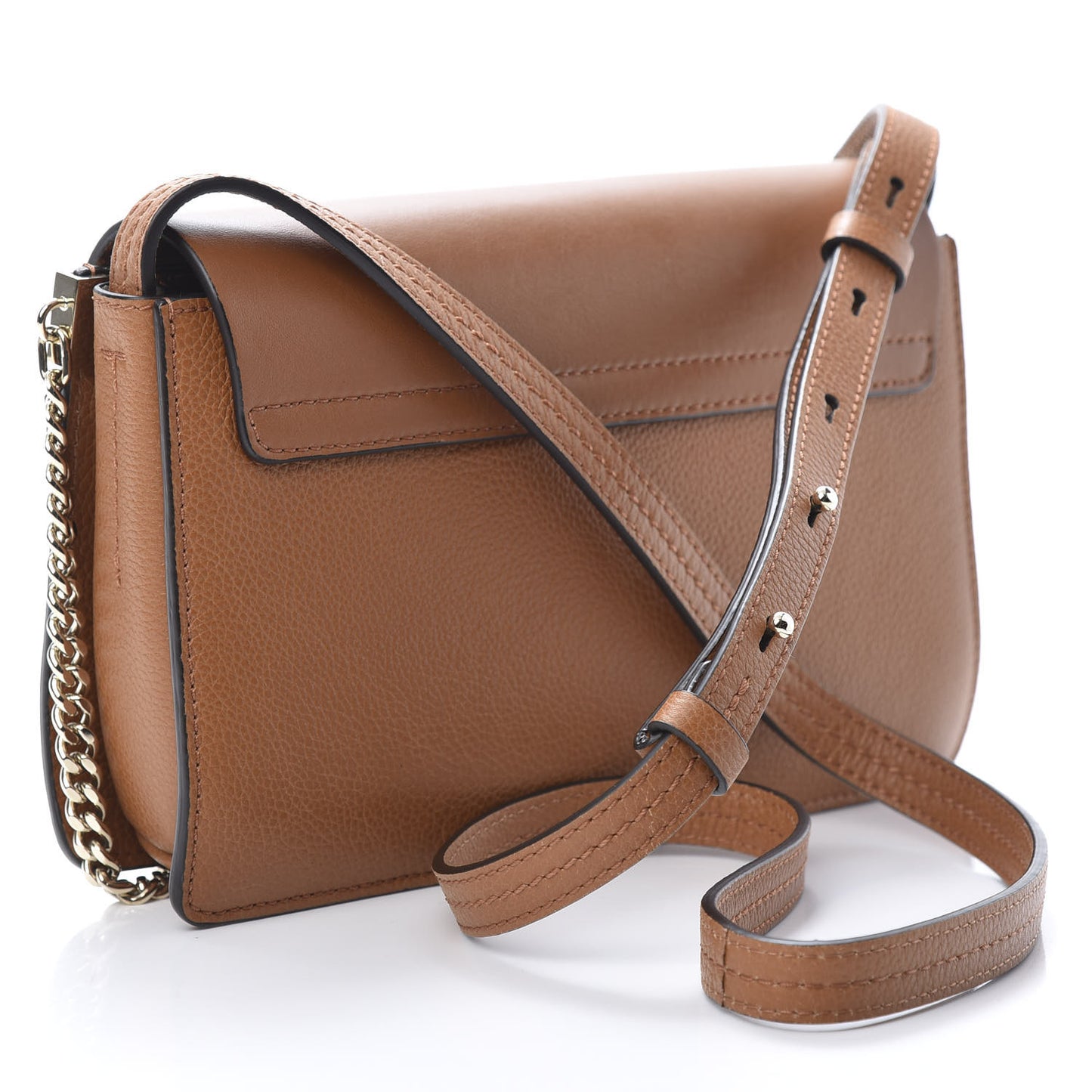 Calfskin Small Faye Shoulder Bag Tobacco