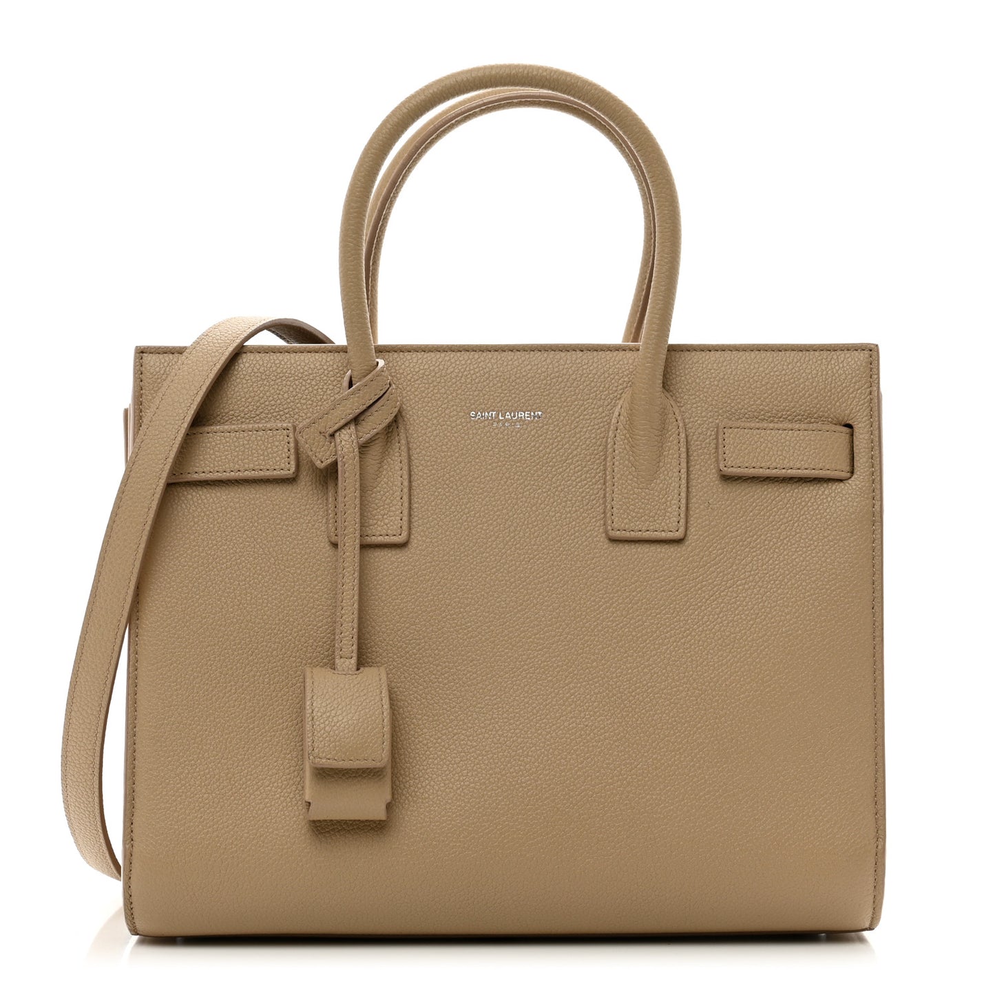 Grained Calfskin Baby Sac De Jour Dark Beige