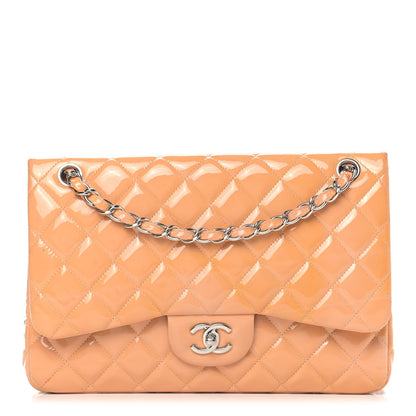 Chanel Patent Quilted Jumbo Double Flap Light Pink 1 of 17