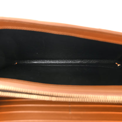 Saint Laurent Grain De Poudre Matelasse Chevron Monogram Chain Wallet Natural Dark 5 of 12