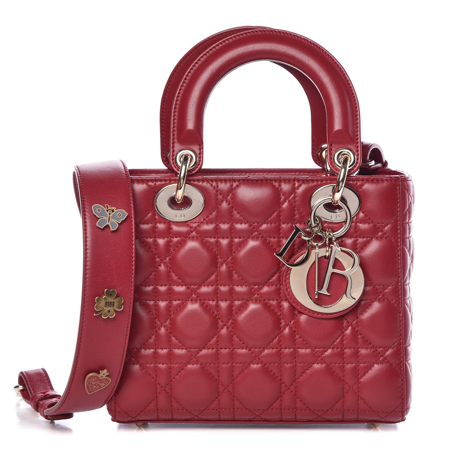 Lambskin Cannage Small My Lady Dior Red