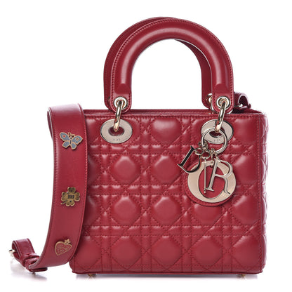 Christian Dior Lambskin Cannage Small My Lady Dior Red 1 of 12