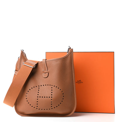 Hermes Taurillon Clemence Evelyne III PM Gold 10 of 10