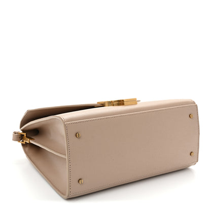 Saint Laurent Grain de Poudre Medium Classic Monogram Cassandra Top Handle Dark Beige 4 of 11
