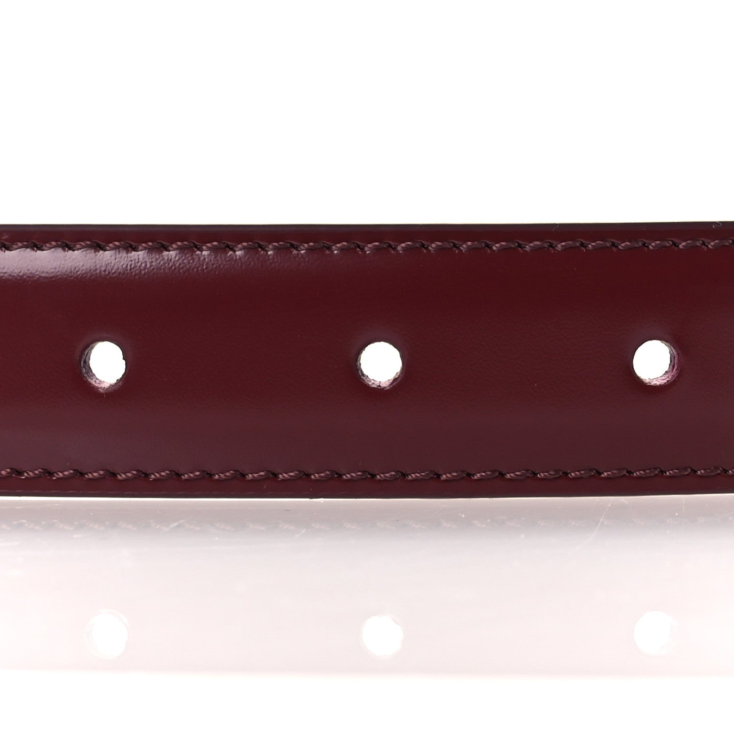 Celine Box Calfskin Medium 25mm Triomphe Belt 70 Light Burgundy 3 of 8