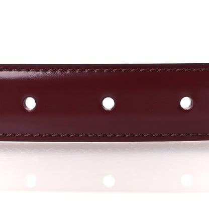Celine Box Calfskin Medium 25mm Triomphe Belt 70 Light Burgundy 3 of 8