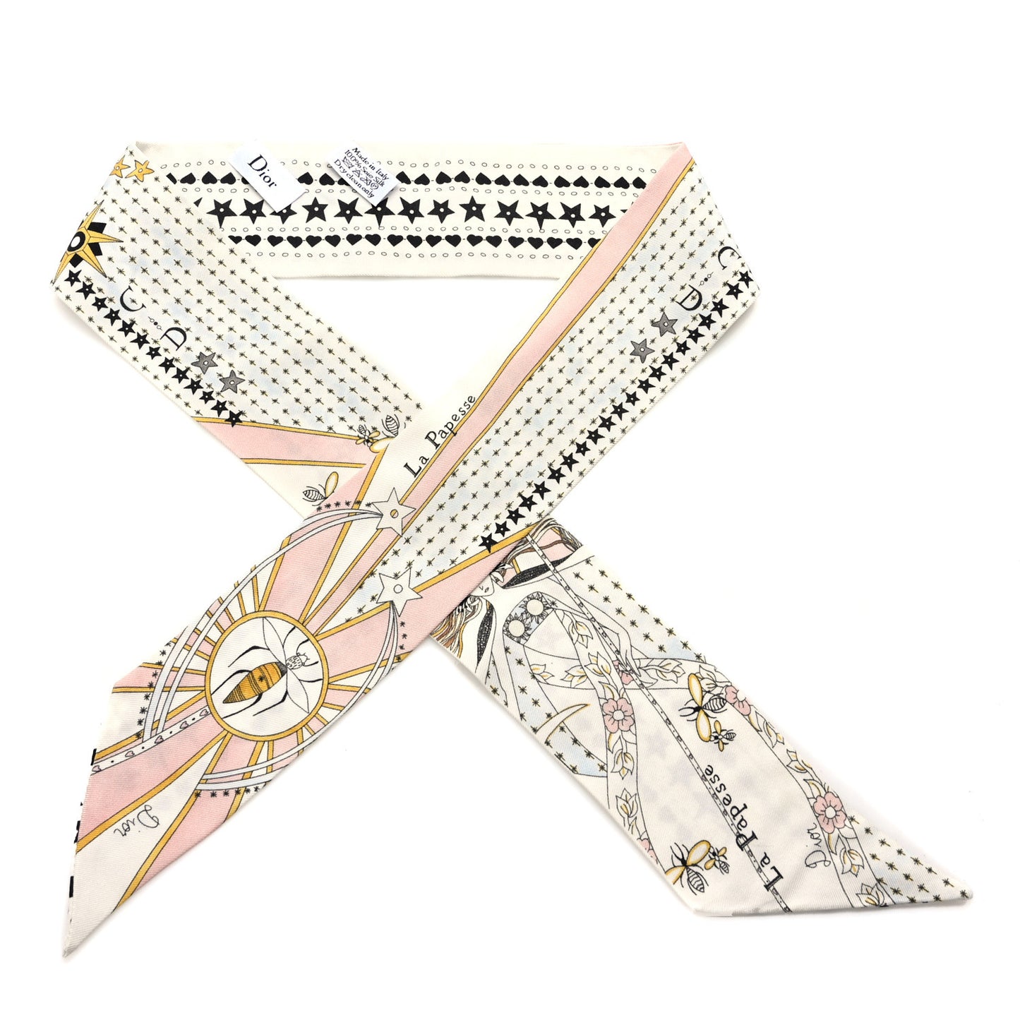 Silk High Priestess Tarot Mitzah Scarf Off White