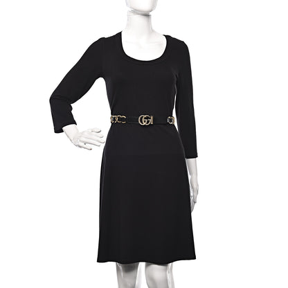 Gucci Calfskin Torchon Double G Chain 25mm Belt 90 36 Black 2 of 6