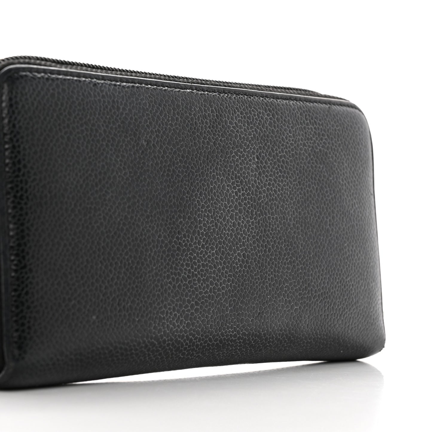 Caviar Large Timeless CC Zip Around Wallet Black
