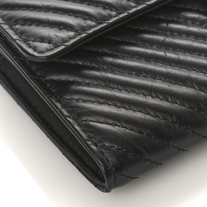 Chanel Aged Calfskin Quilted Large Reissue Gusset Flap Wallet So Black 8 of 9
