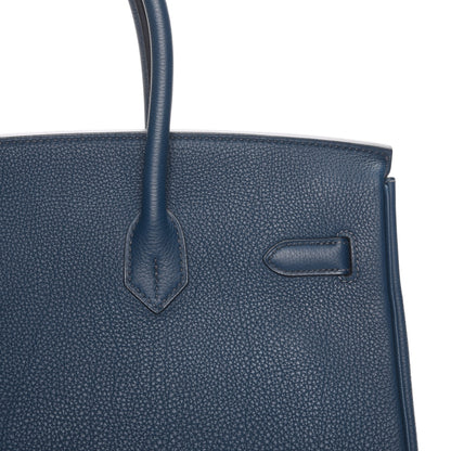 Hermes Taurillon Clemence Birkin 35 Bleu De Prusse 8 of 24