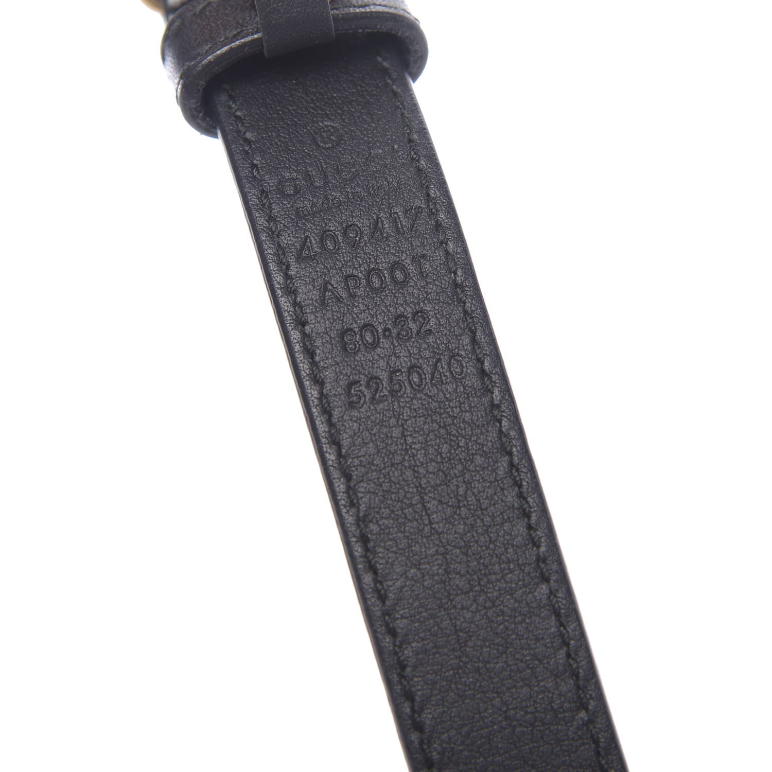 Gucci Calfskin Double G 20mm Belt 80 32 Black 3 of 6