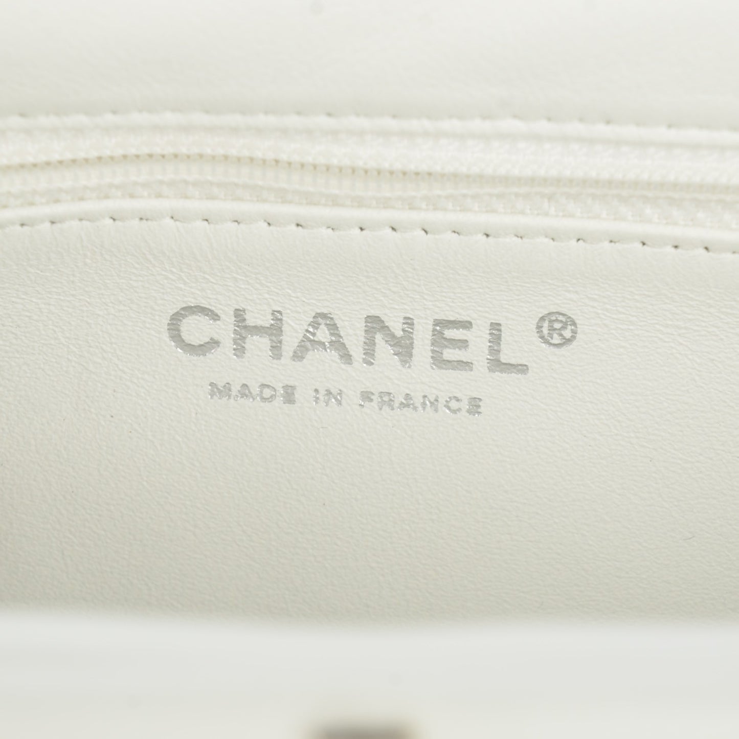Caviar Quilted Timeless Clutch White