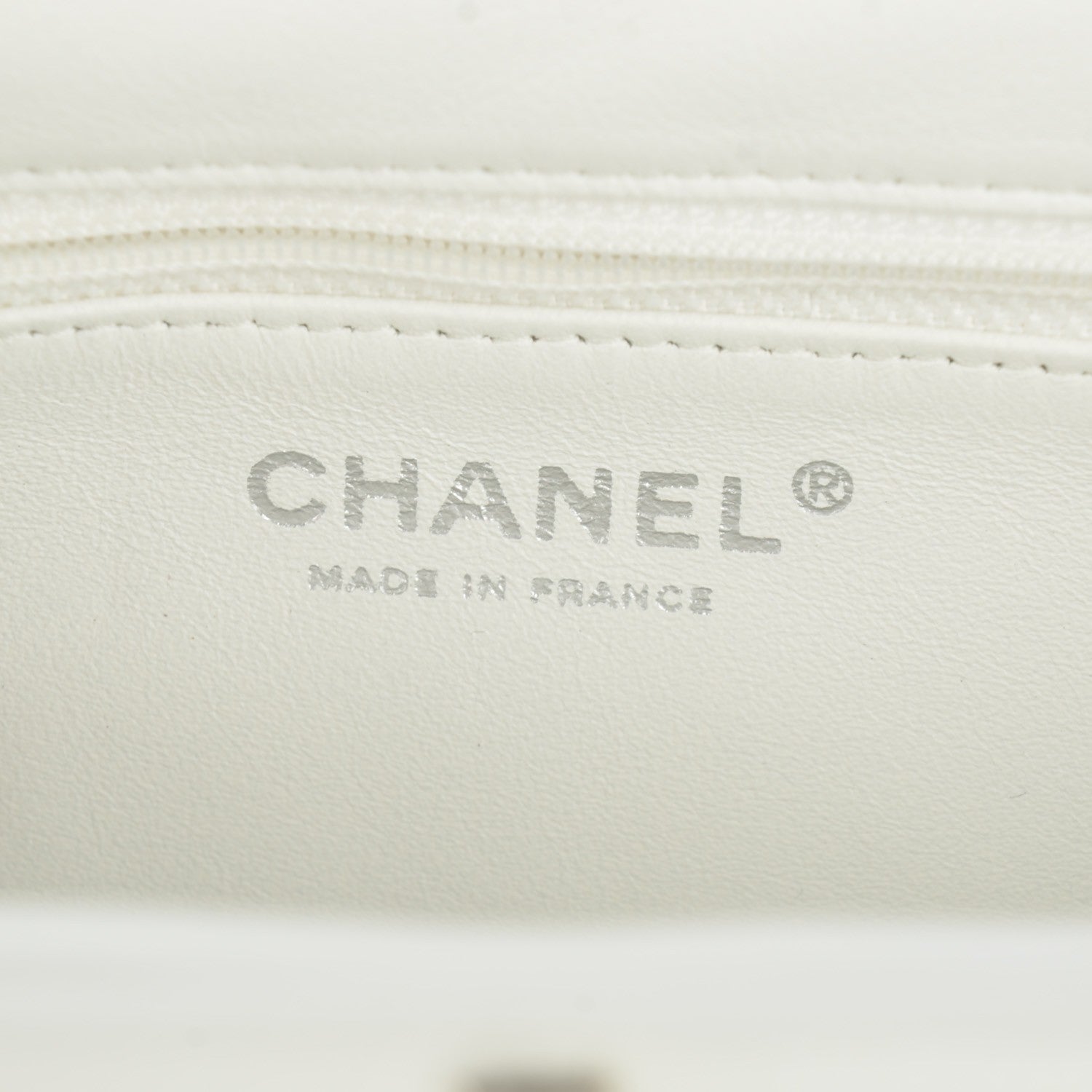Chanel Caviar Quilted Timeless Clutch White 7 of 7