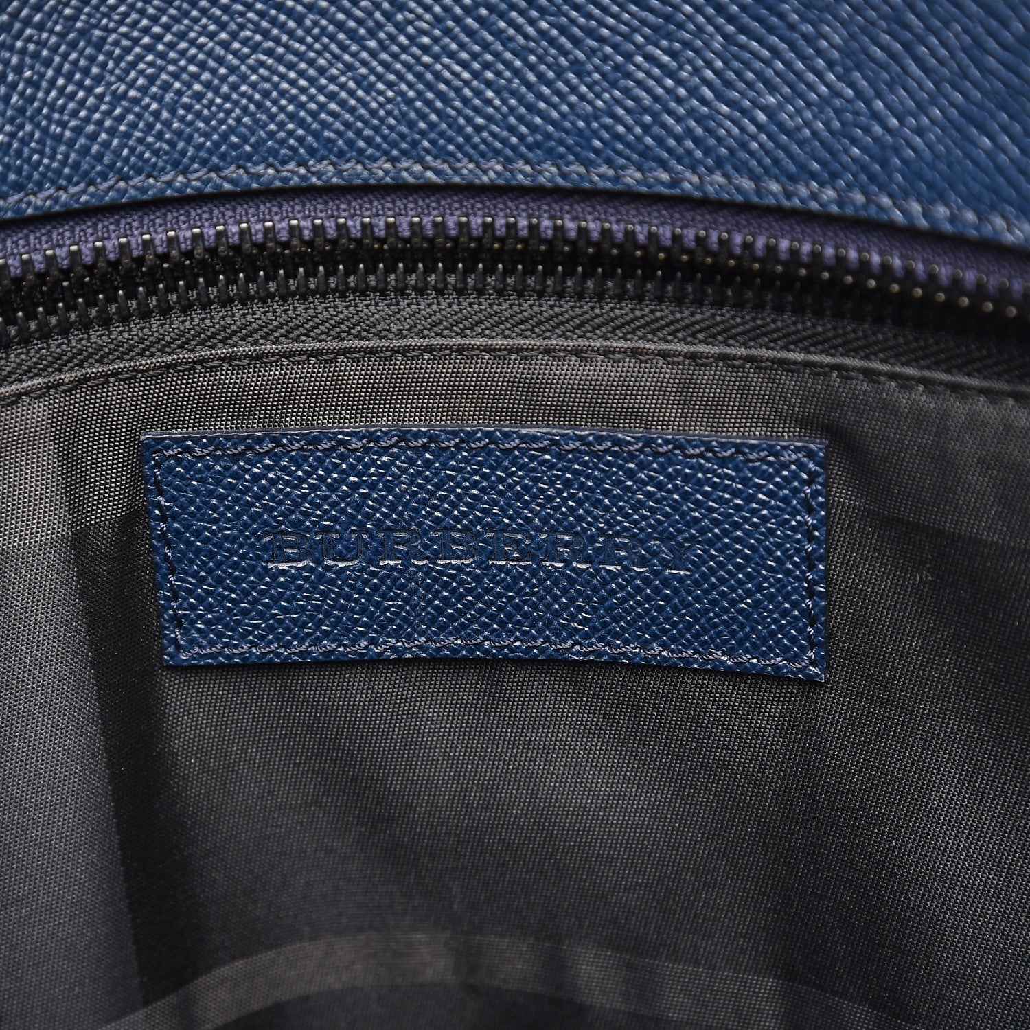 Burberry Textured Calfskin Briefcase Bag Dark Cobalt 8 of 12
