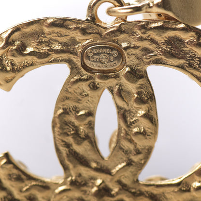 Chanel CC Crystal Drop Earrings Gold 4 of 5