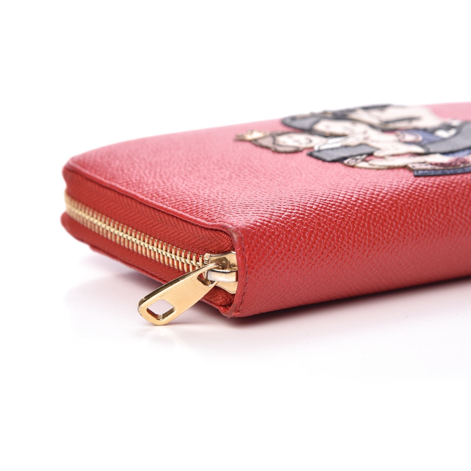 Dolce & Gabbana Dauphine Family Patch Zip Around Wallet Red 8 of 13