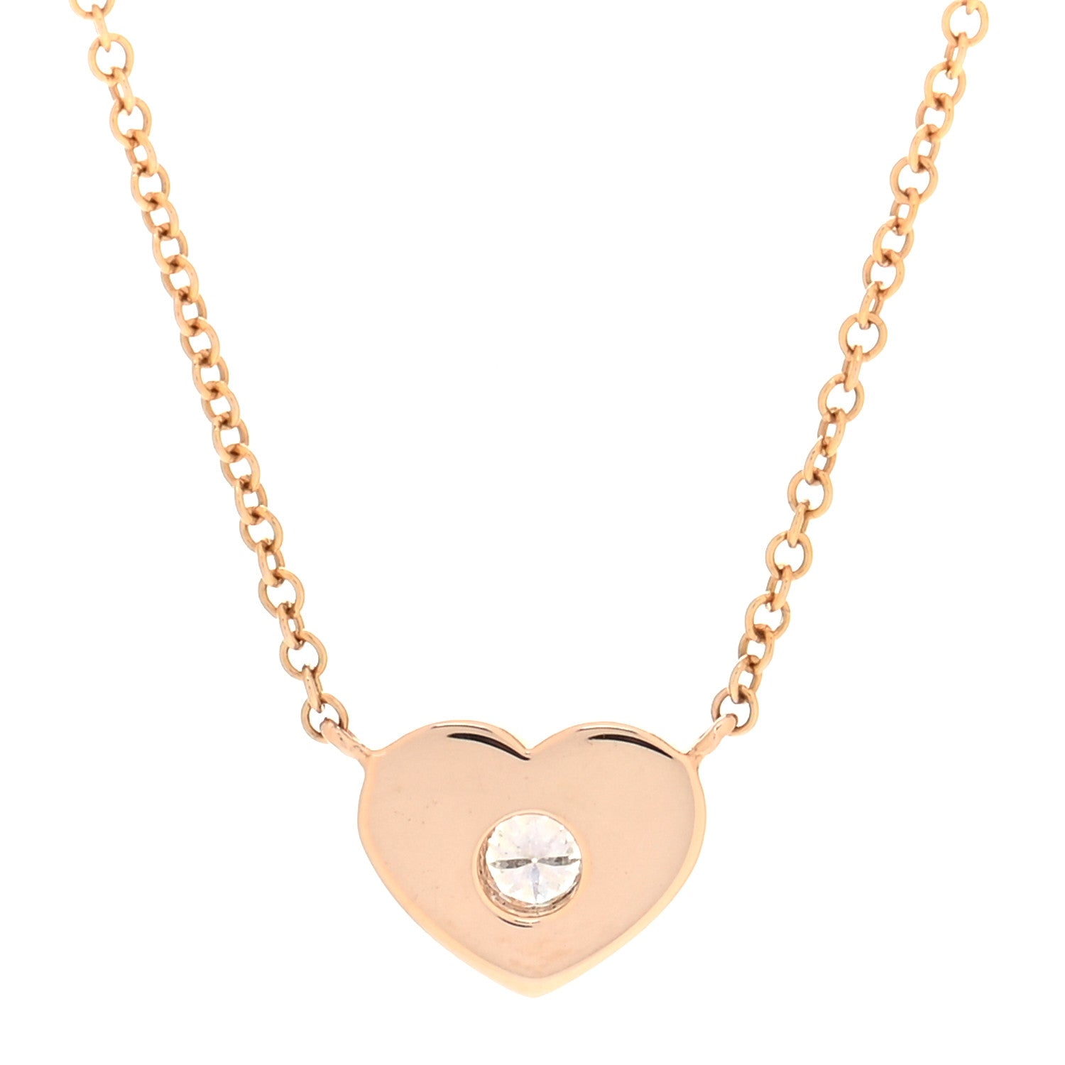 Tiffany 18K Yellow Gold Diamond Paloma Picasso Modern Heart Pendant Necklace 3 of 5
