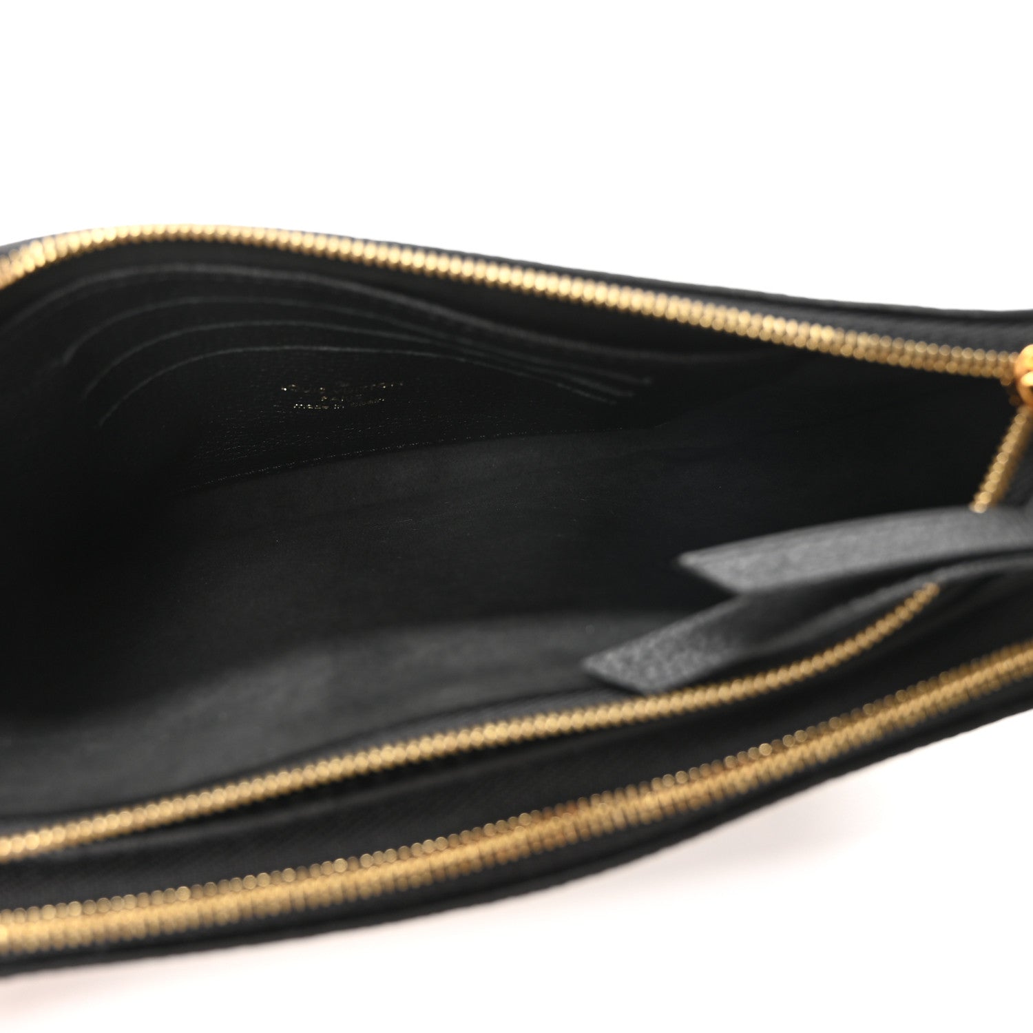 Louis Vuitton Empreinte Monogram Giant Double Zip Pochette Black Cream 5 of 9